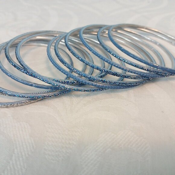 Set of 12 Beaded & Sparkly bangles - Picture 3 of 4